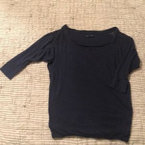 Navy Blue 3/4 sleeve tee